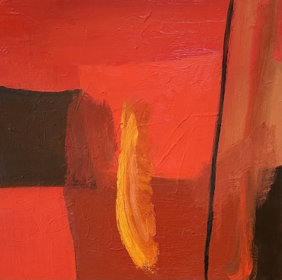 Die goldene Feder, 60x60cm, 2023